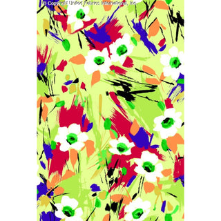 Eclectic Brushstroke Floral Printed High Multi Chiffon