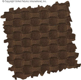 Stretch knit fabric featuring a raised honeycomb pattern with a structured, textured jacquard weave BROWN