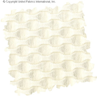 Stretch knit fabric featuring a raised honeycomb pattern with a structured, textured jacquard weave OFF WHITE