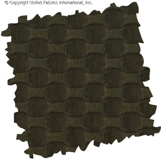 Stretch knit fabric featuring a raised honeycomb pattern with a structured, textured jacquard weave OLIVE