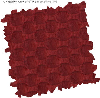 Stretch knit fabric featuring a raised honeycomb pattern with a structured, textured jacquard weave RED