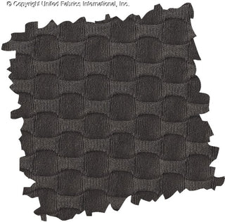 Stretch knit fabric featuring a raised honeycomb pattern with a structured, textured jacquard weave CHARCOAL