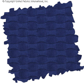 Stretch knit fabric featuring a raised honeycomb pattern with a structured, textured jacquard weave ROYAL