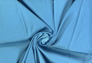 Solid Charmeuse Satin, 100% polyester, 58/60" wide, silky, shiny, 80 GSM, great for dresses, bridal, decor, easy to sew. CARIB