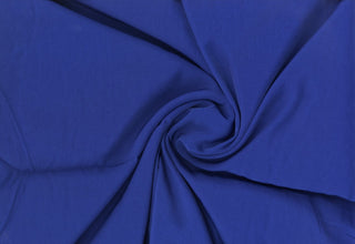Air Flow Crinkle Seduction: Soft, textured woven polyester fabric by the yard for apparel, décor, and crafts. COBALT