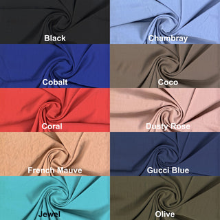 Air Flow Crinkle Seduction: Soft, textured woven polyester fabric by the yard for apparel, décor, and crafts.