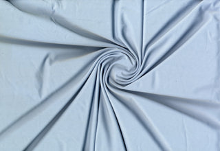 Versa Jersey fabric, 82% polyester, 18% spandex, 4-way stretch, 250 GSM, ideal for activewear and apparel. BLUE FOG