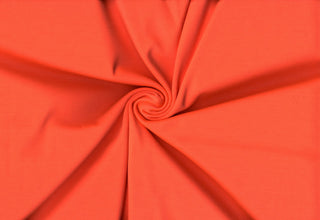 Ponte double knit 230 GSM with soft texture and 4-way stretch for structure and comfort NEON ORANGE