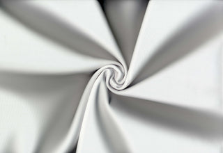 Smooth, firm double knit with four-way stretch for sleek, structured and body-hugging designs 220 GSM WHITE (OPTICAL)