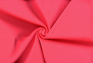 Smooth, firm double knit with four-way stretch for sleek, structured and body-hugging designs 220 GSM NEON PINK