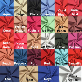 Smooth, firm double knit with four-way stretch for sleek, structured and body-hugging designs 220 GSM