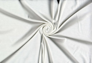Soft rayon hacci slub stripe knit with lightweight stretch, ideal for shirts, blouses, and crafts. OFF WHITE