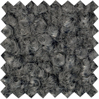 Soft, plush faux merino wool with a cozy, sherpa-like texture, ideal for sewing and crafts HEATHER CHARCOAL