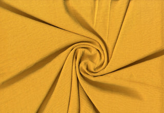 Lightweight woven fabric featuring a soft, textured surface with an airy, flowing, elegant drape HONEY MUSTARD