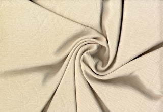 Lightweight woven fabric featuring a soft, textured surface with an airy, flowing, elegant drape OATMEAL