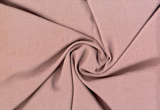 Lightweight woven fabric featuring a soft, textured surface with an airy, flowing, elegant drape MOCHA