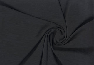 Lightweight woven fabric featuring a soft, textured surface with an airy, flowing, elegant drape BLACK