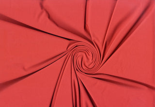 Elastic, airy Jersey knit texture perfect for crafting fitted garments, sportswear, and flowing dresses RED DEEP