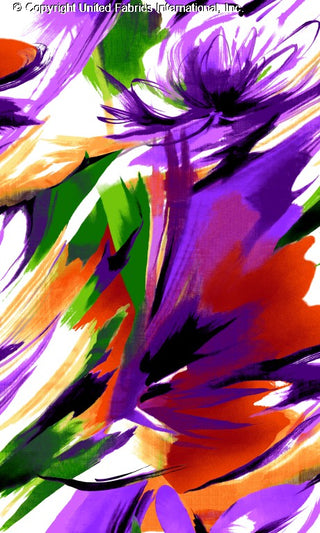Yoryu Chiffon Fabric – Vivid Hurricane Whirl with Striking Multicolor Design