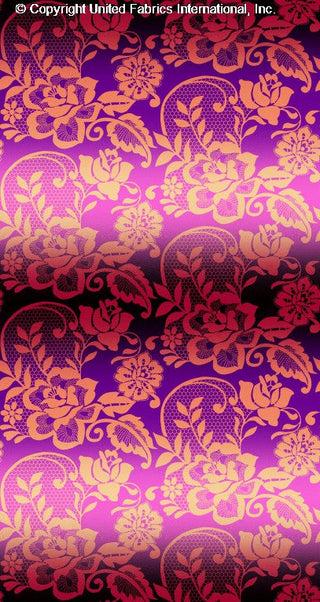 Mystical Twilight - Lace at Dawn Yoryu Chiffon with Enchanting Floral Motifs