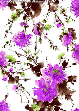 Floral Flourish – The Definitive Yoryu Chiffon with a Burst of Bold Blossoms