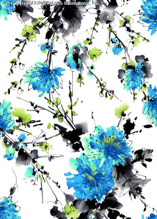 Floral Flourish – The Definitive Yoryu Chiffon with a Burst of Bold Blossoms