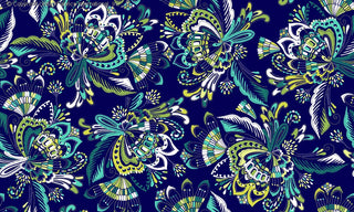 Tropical Dream – Vibrant Floral Yoryu Chiffon for Exquisite Creations