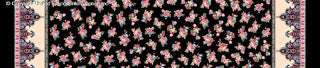 Chiffon Print Tres Jolie Woven Fabric by the Yard Sheer Floral Dress Fabric Small Floral Border Print Sewing Fabric Polyester Airy Flowing