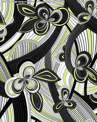 Sophisticated Spirals in Colleen Yoryu Chiffon – Perfect for Apparel & Décor