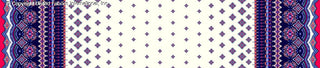 Chiffon Printed Mayan Fabric by the Yard - Sheer Floral Border Print Dress Fabric, Ethnic Sewing Fabric, Airy Flowing Apparel Fabric