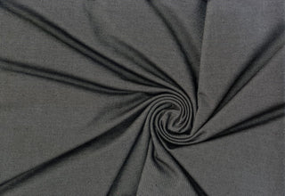 Black / White Colombian Denim Knit Fabric by the yard Poly Rayon Spandex 58/60"