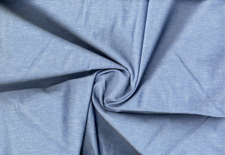 Stretch Cotton Chambray - Soft Cotton Blend for Shirts, Dresses, 120 GSM