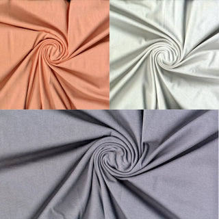 Cotton Span Jersey 140 GSM Knit Fabric by Yard Stretch Fabric, Many Colors.