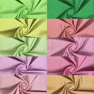 Cotton Voile Fabric, Lightweight Semi Sheer, Natural Fiber, Soft & Breathable, Many Colors