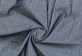 Stretch Cotton Chambray - Soft Cotton Blend for Shirts, Dresses, 120 GSM