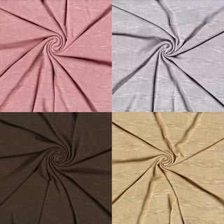 Laguna Slub Solid Color 100% Rayon Jersey Knit Fabric by Yard, Many color