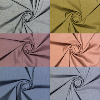 Mix two Tone Knit Polyester Spandex Fabric by Yard, 380 GSM Many Stock Colors