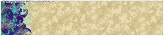 A paisley pattern with intricate, swirling teardrop shapes and floral motifs on a textured background.