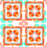 TURQ/CORAL/WHITE