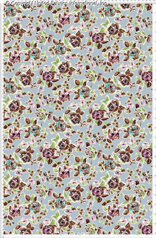 Rose pattern on Challis Rayon Printed Aline, Woven Fabric for dressmaking and crafts
