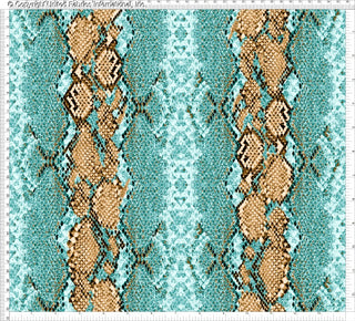 Snakeskin pattern with geometric diamond motifs, stretch crepe fabric texture