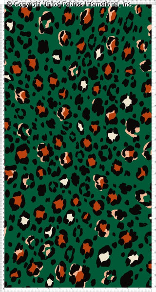 Abstract leopard print pattern on Crepe Techno Printed Jaya, stretch knit fabric for prom dresses