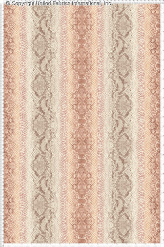 Reptilian snake scale pattern with diamond shapes in vertical stripes, Stretch Crepe Fabric