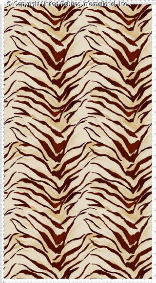 Repeating zebra stripe pattern on stretch crepe knit fabric for prom dresses