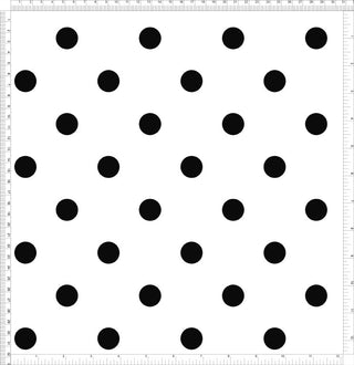 Polka dot pattern on Crepe Techno Printed Drover, stretch knit fabric with uniform round spots