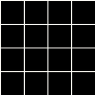 Grid pattern of small squares on Crepe Techno Printed Cell, stretch knit fabric for prom dresses BLACK/IVORY