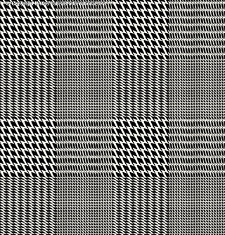 Crepe Techno Printed Clem with zigzag and houndstooth grid pattern, stretch knit fabric BLACK/IVORY