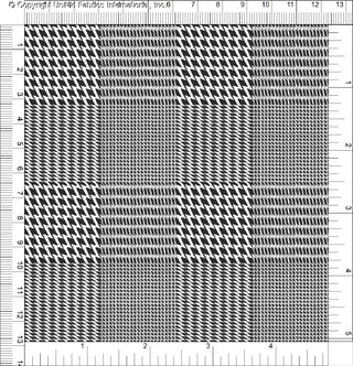Crepe Techno Printed Clem with zigzag and houndstooth grid pattern, stretch knit fabric