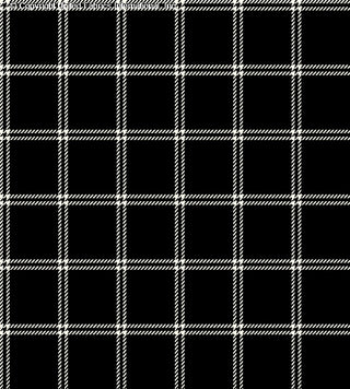Grid pattern fabric with twill lines forming squares, stretch crepe texture BLACK/OFF WHITE