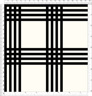 Plaid grid pattern on Crepe Techno Printed Brannon, stretch fabric for sewing and prom dresses